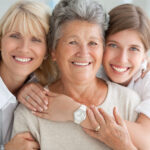 3 generations of women: grandma, mom, and daughter