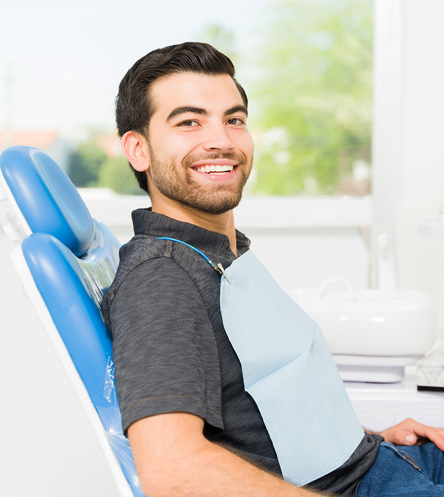 man at the dentist