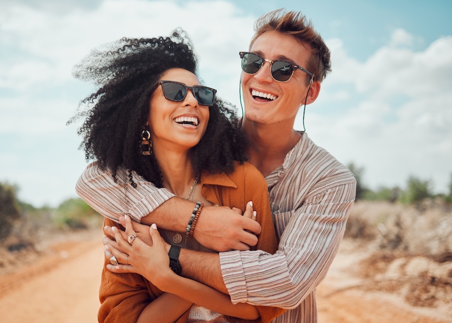 couple after professional teeth whitening